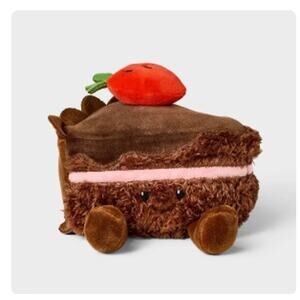 Gigglescape 6" Chocolate Cake Plush Stuffed Animal Toy NEW